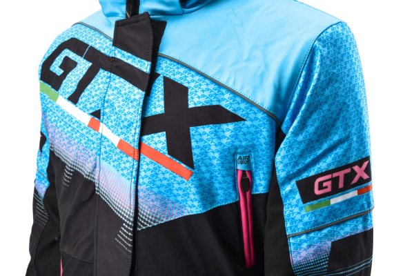 Куртка для снегохода (женская) GTX #3 black-blue (текстиль) (L)
