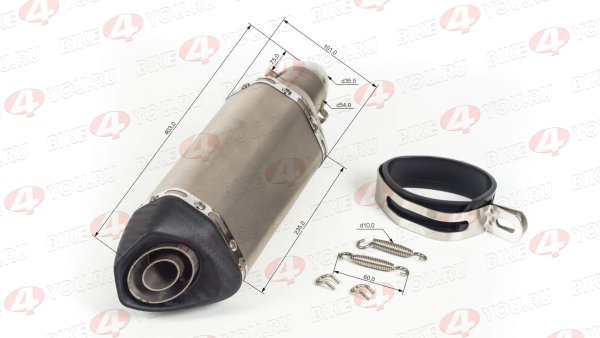 Глушитель AKRAPOVIC  #6 шестигранный титан
