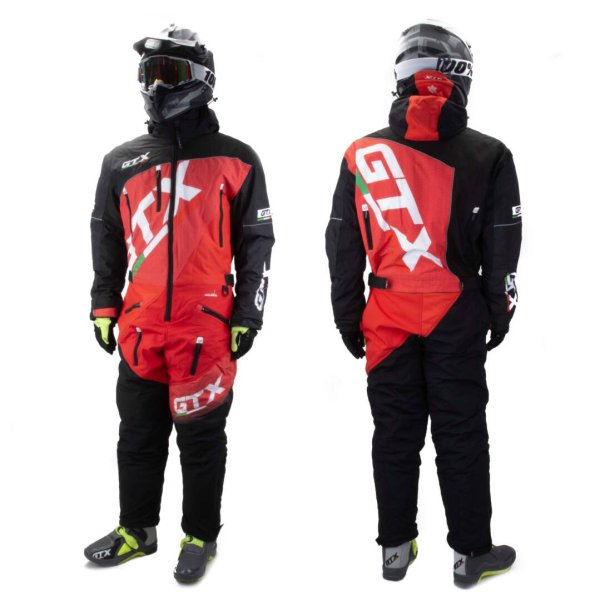 Комбинезон для снегохода GTX #2 black-red (текстиль) (XXXL)