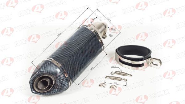 Глушитель AKRAPOVIC  #7 шестигранный карбон