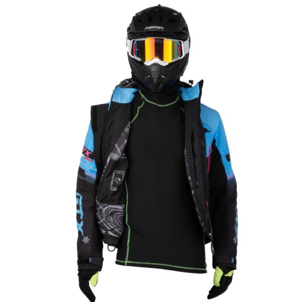 Куртка для снегохода (женская) GTX #3 black-blue (текстиль) (M)